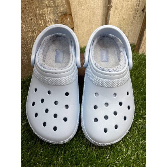 CROCS Lined Classic Clogs Baby Blue Women's 6 - Picture 2 of 6
